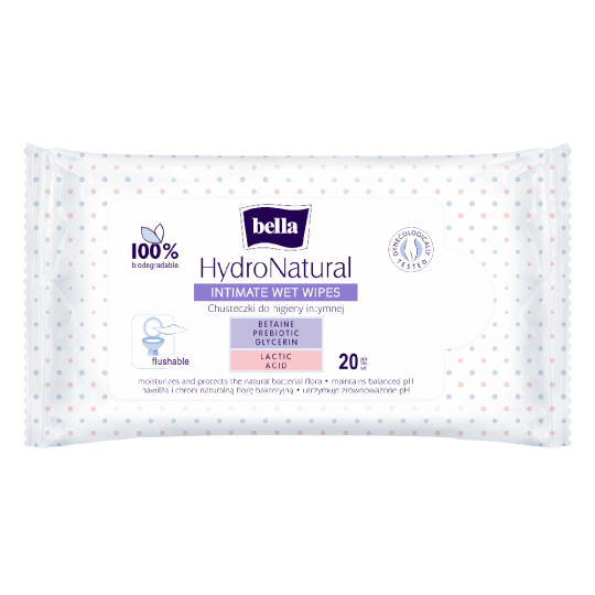 Bella HydroNatural intimate wet wipes