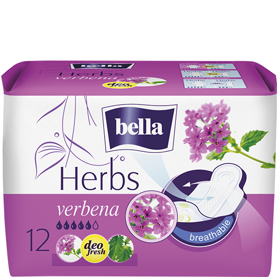 Bella Herbs sanitary pads with verbena