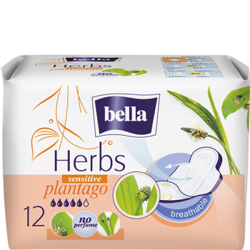 Bella Herbs sanitary pads with narrowleaf plantain
