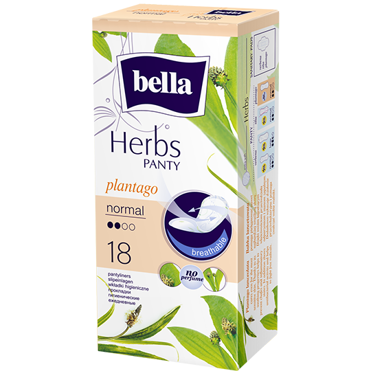 Bella Herbs pantyliners with narrowleaf plantain extract – normal