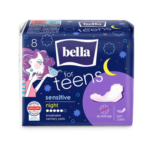 Bella for Teens Night Sensitive Sanitary Pads