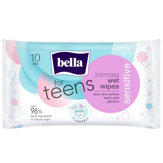 Bella for Teens intimate wet wipes