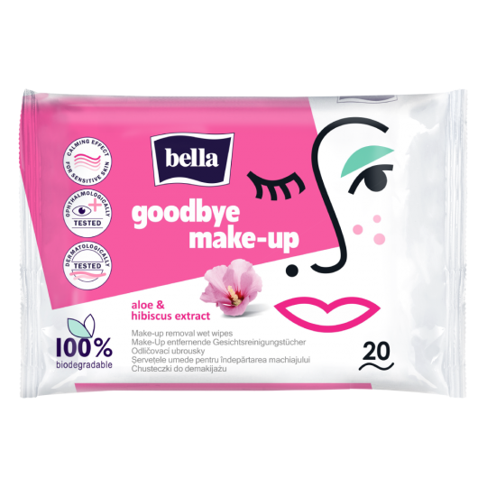 Hibiscus make-up removal wet wipes