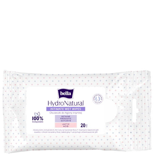 Bella HydroNatural intimate wet wipes