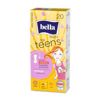 Bella for Teens Energy pantyliners