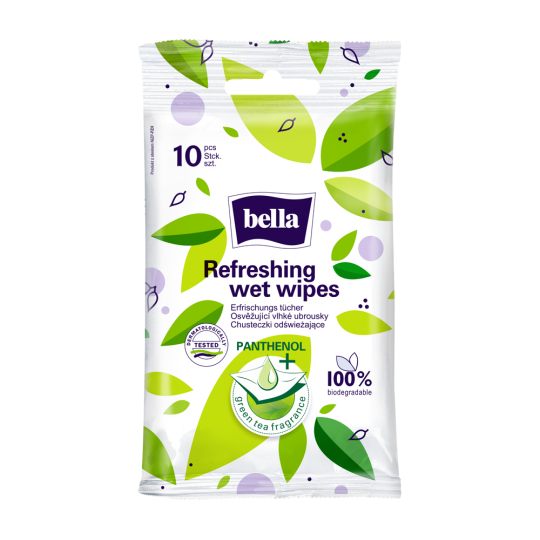 Green tea refreshing wet wipes