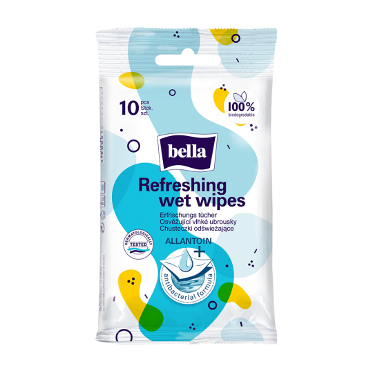 Refreshing wet wipes – antibacterial formula