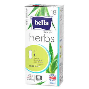 Bella Herbs pantyliners with aloe vera normal